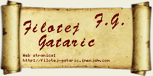 Filotej Gatarić vizit kartica